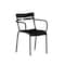 Flash Furniture Black All-Weather Steel Dining Chair XU-CH-10318-ARM-BK-GG - alternate 3